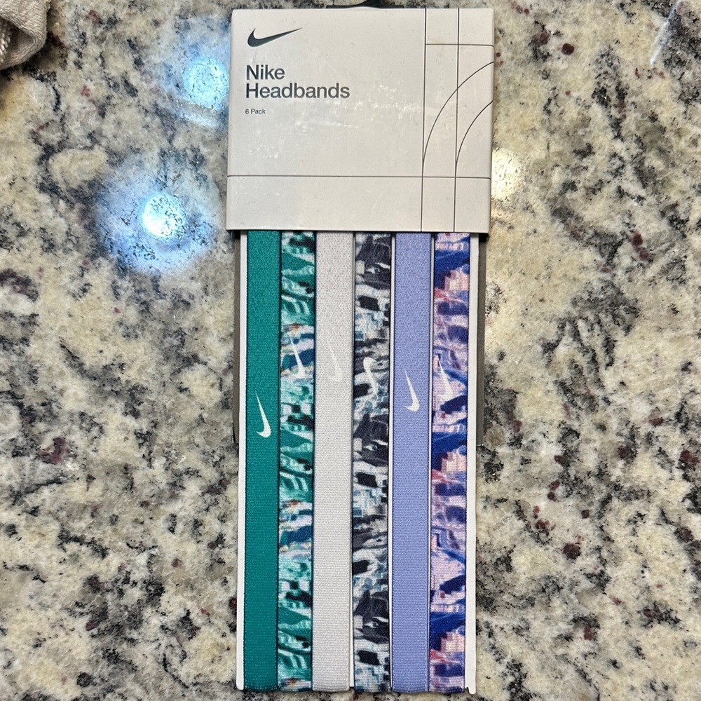 Nike Green and Purple Headbands Set